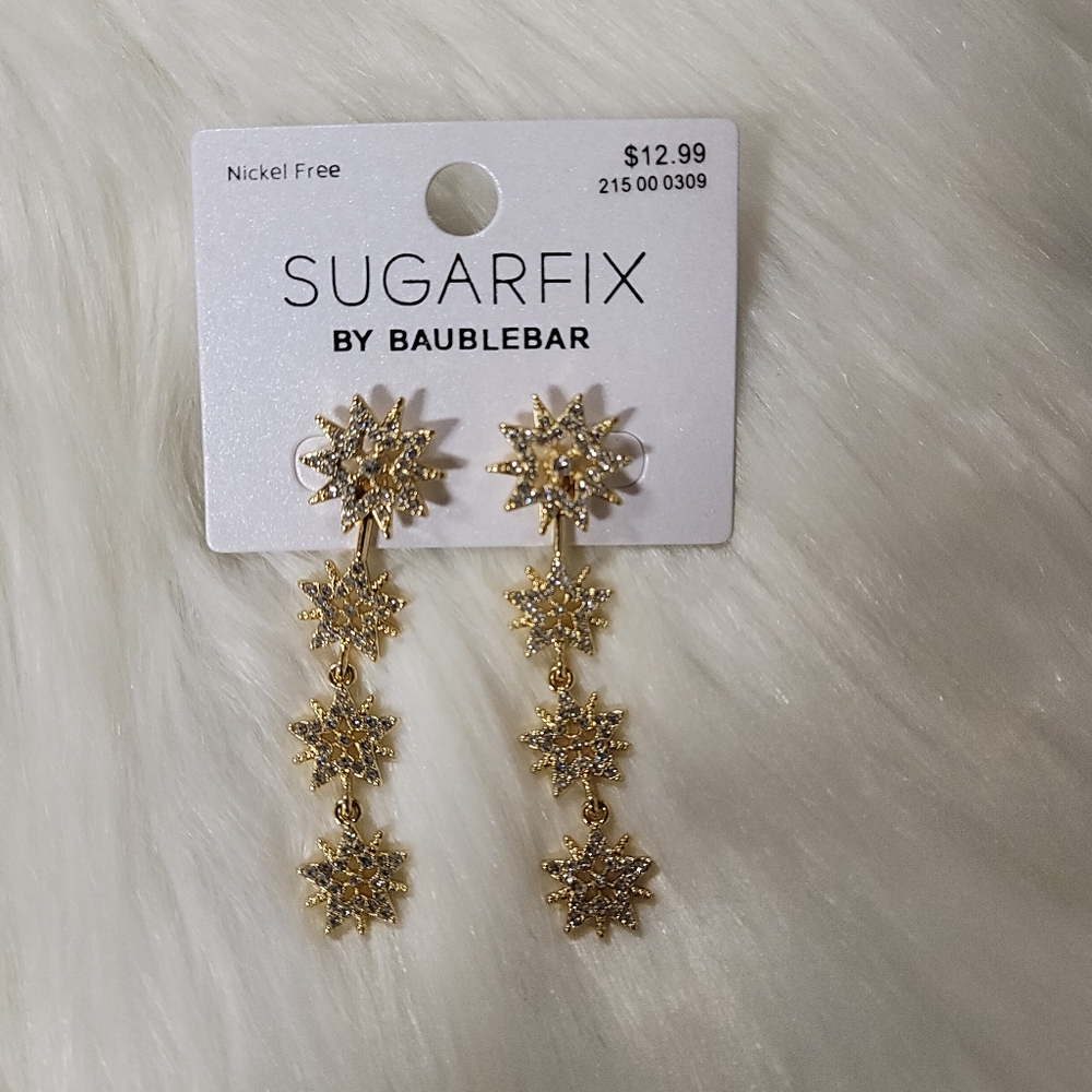 Sugarfix by bauble bar gold dangle earrings - Picture 1 of 6